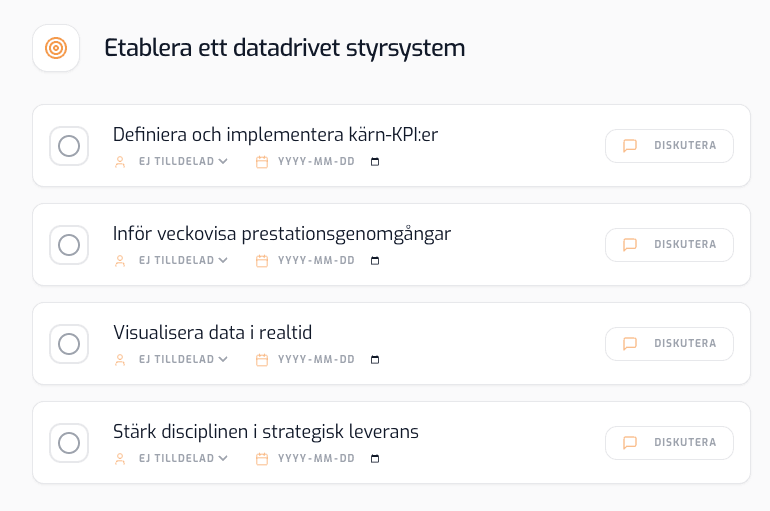 Tillväxtplan – konkreta uppgifter